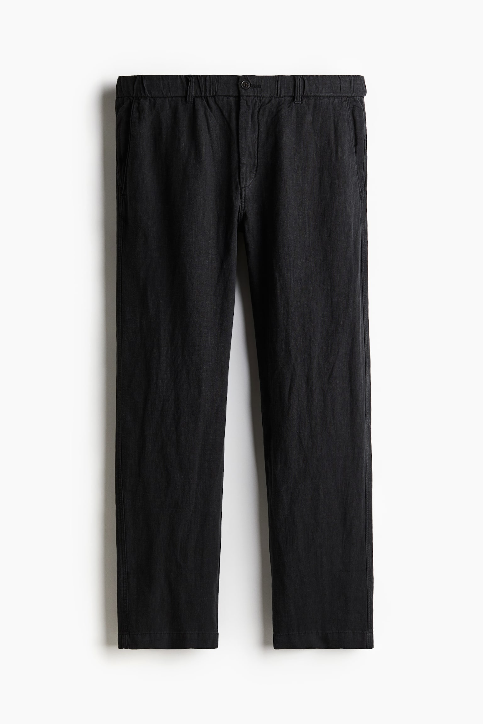 Regular Fit Linen trousers - Black/Navy blue/Light beige - 2