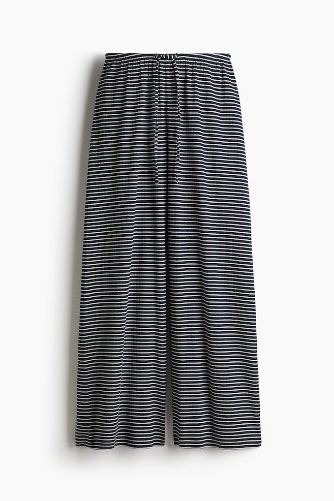 Pantalón acanalado con cordón de ajuste - Azul marino/Rayas blancas/Negro/Negro/Franjas/Blanco/Franjas/Azul marino/Franjas/Blanco/Franjas azules/Rosa claro/Verde caqui/Azul oscuro/Café/Borgoña - 1