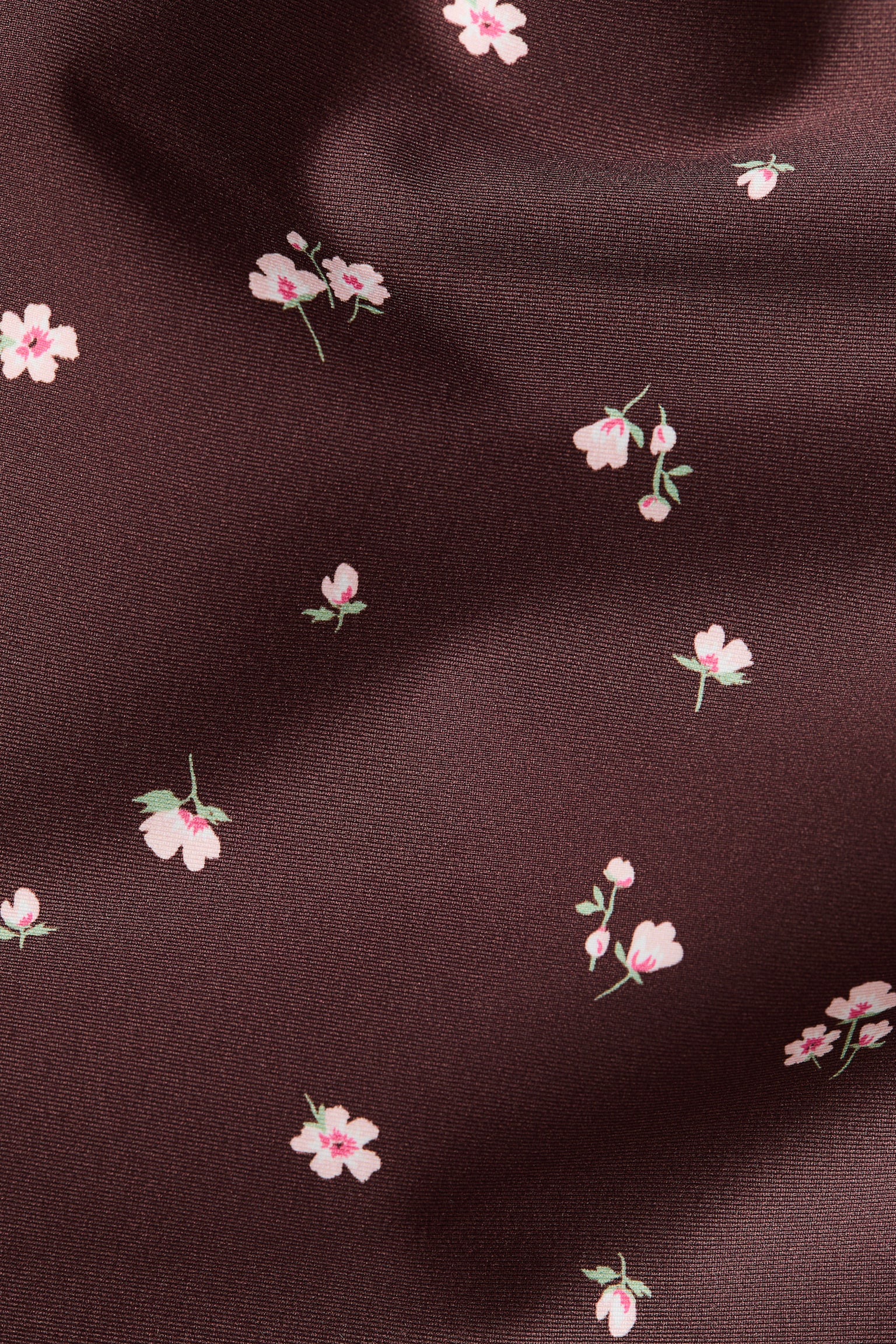Traje de baño High Leg con relleno - Marrón/Floral/Burdeos - 5