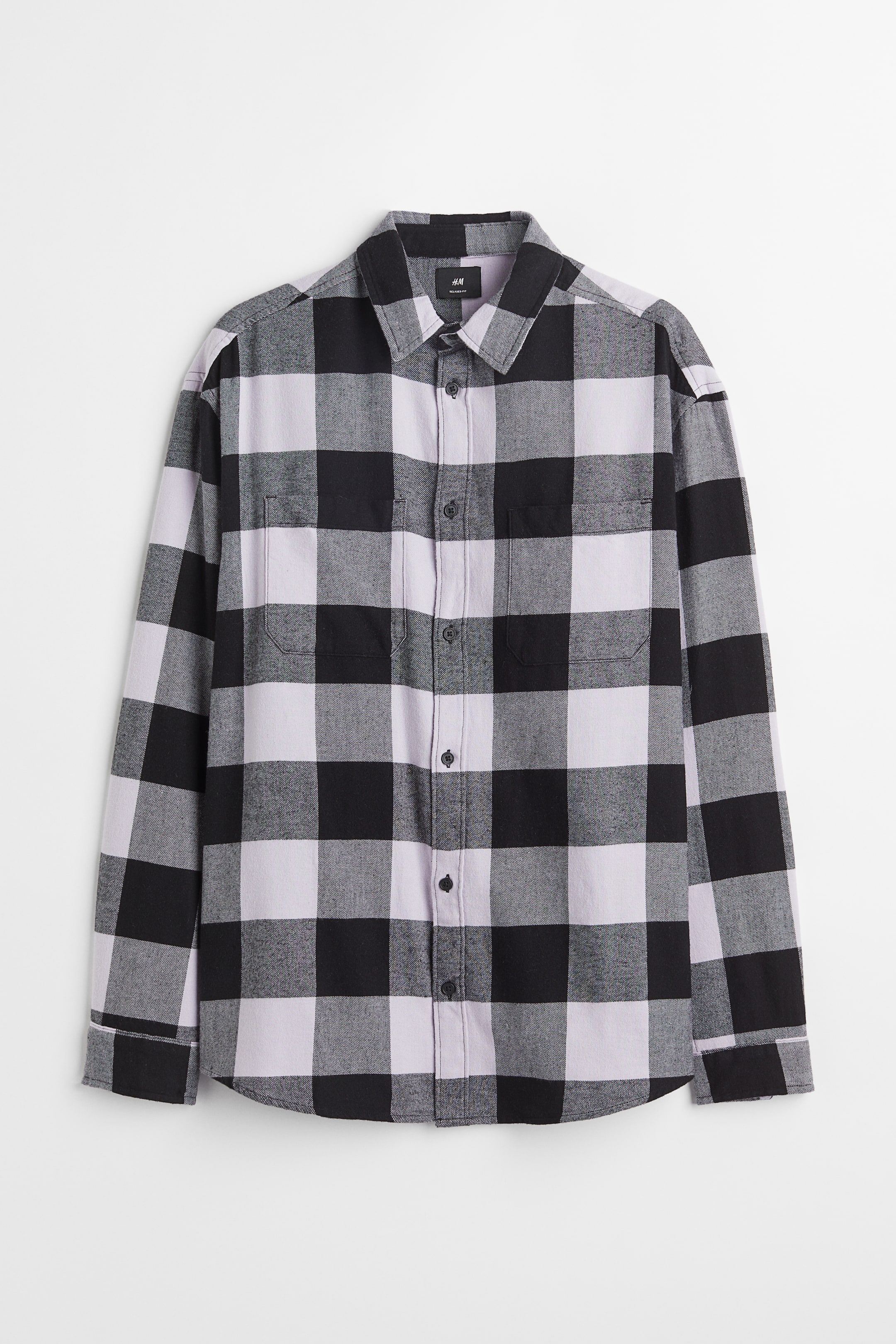 View larger image: Relaxed Fit Twill shirt - Light purple/Black - Men | H&M 1