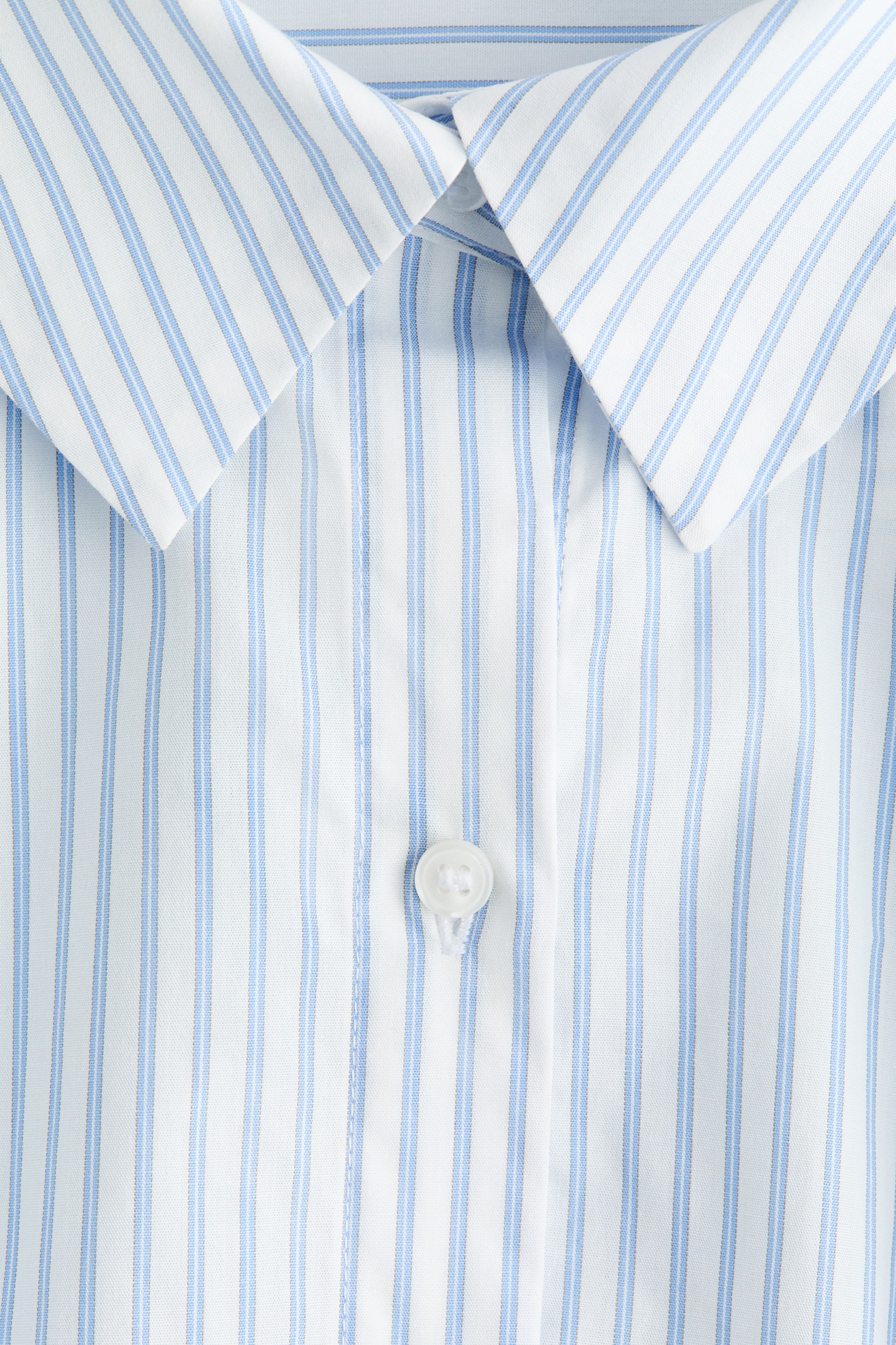 View larger image: Waisted poplin shirt - White/Striped - Ladies | H&M IN 2