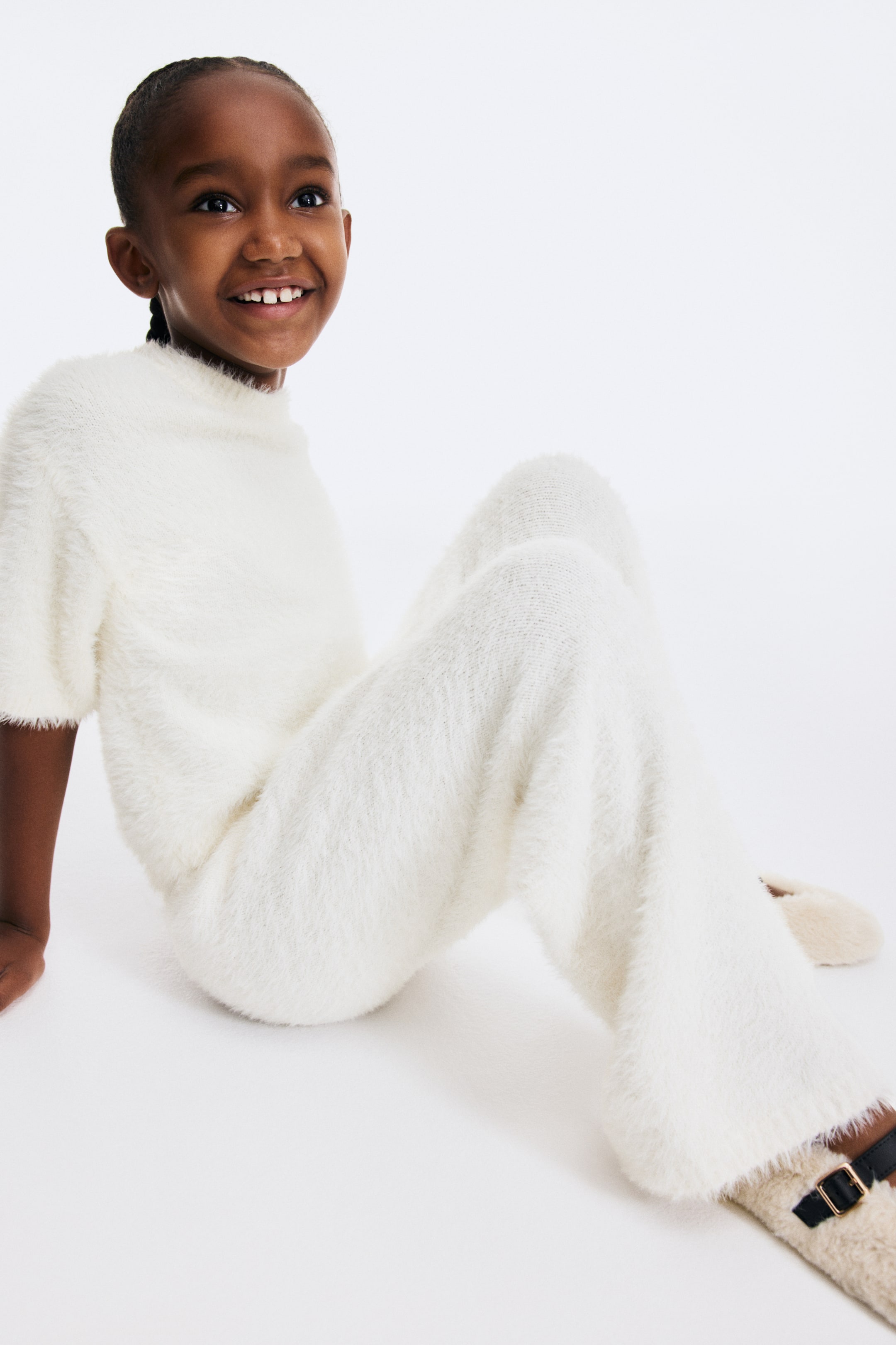 Grösseres Bild ansehen: Flauschige Strickleggings - Weiss - KINDER | H&M CH 3
