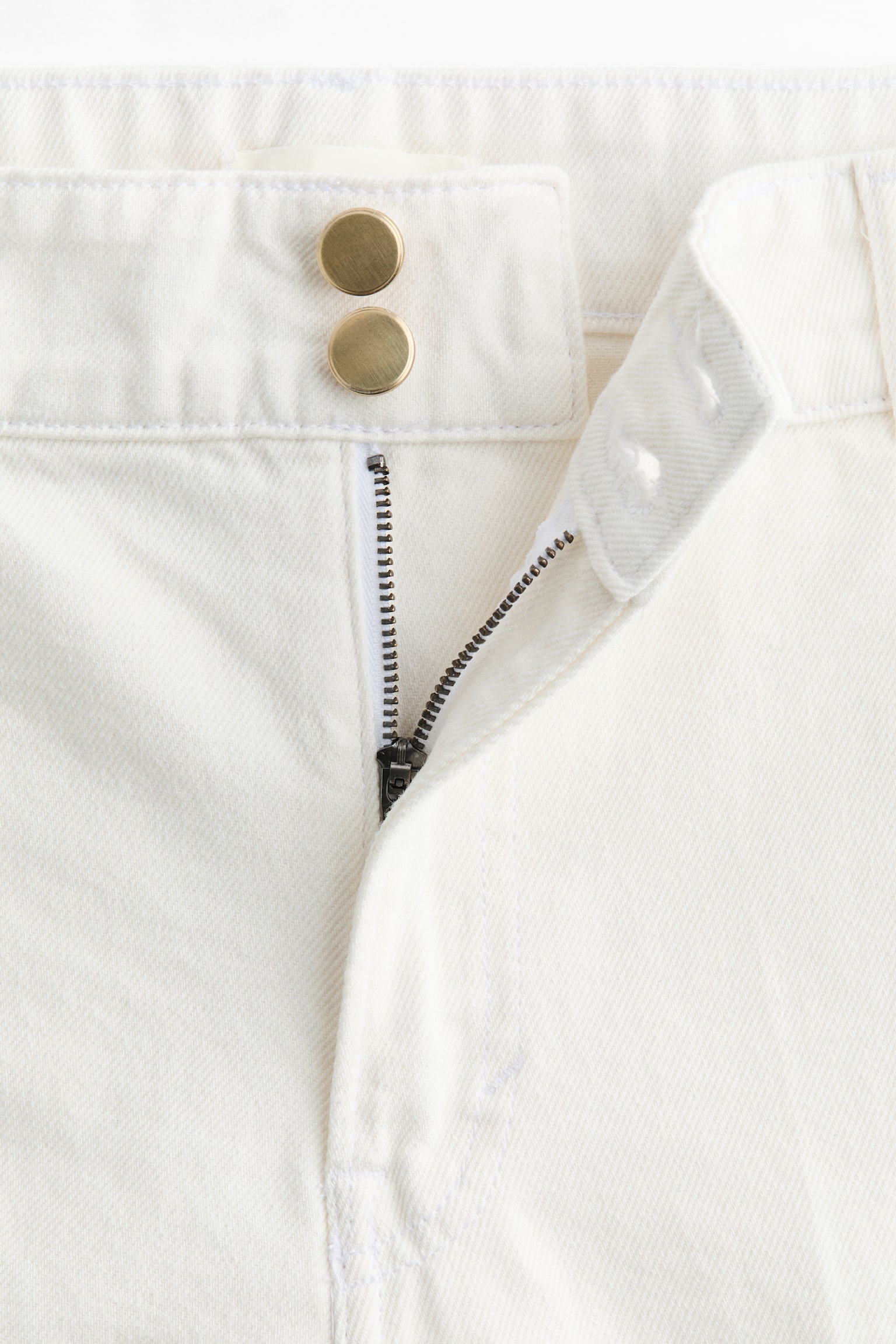 寬鬆高腰牛仔褲 - 白色/深丹寧藍/丹寧藍/淺丹寧藍 - 3