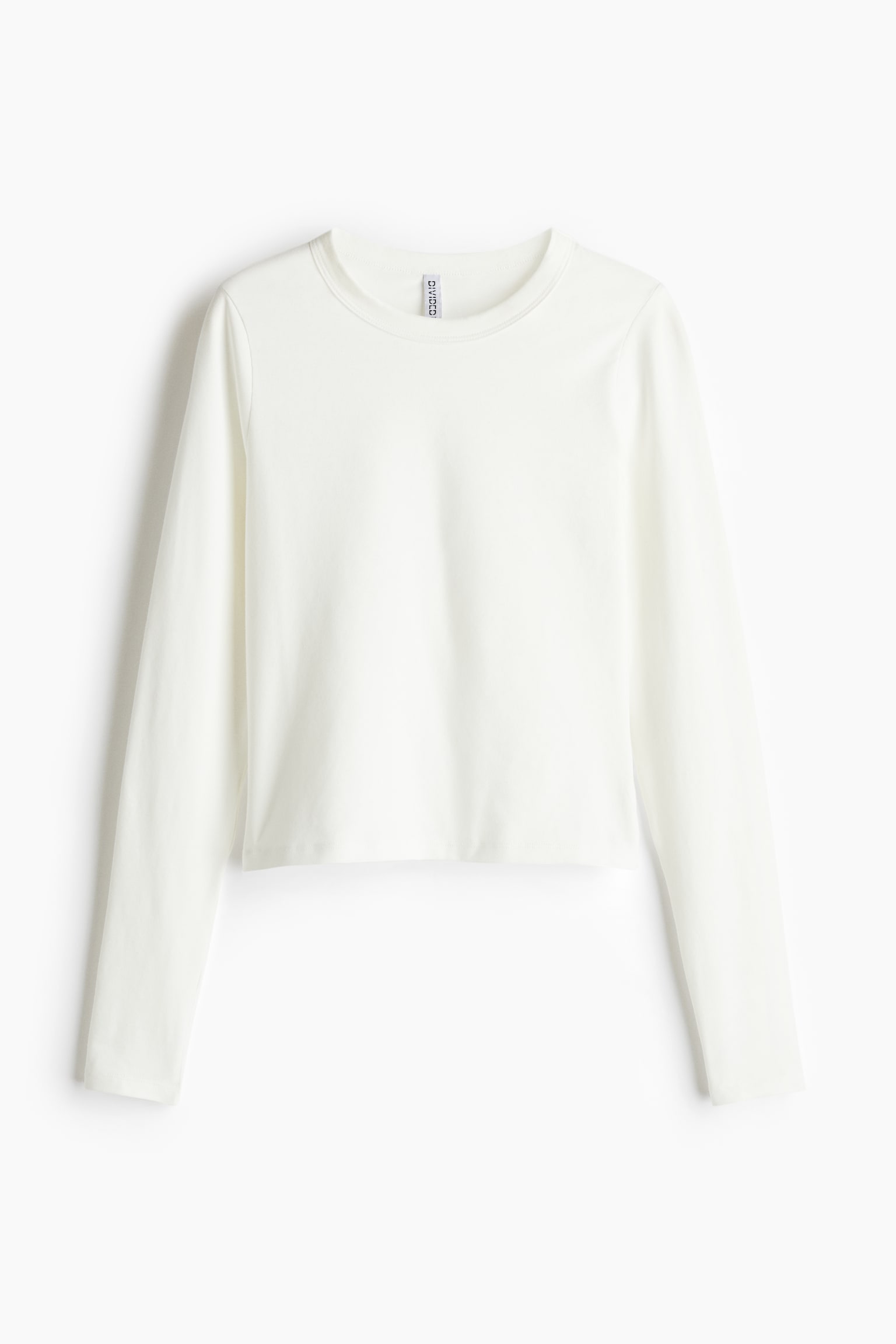 Женский топ H&M Long-sleeved Top, цвет: Белый — фото 1