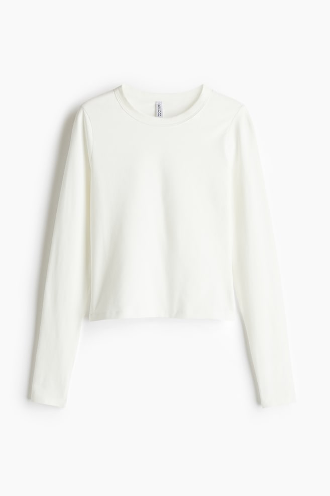 Long-sleeved top - White/Black - 1