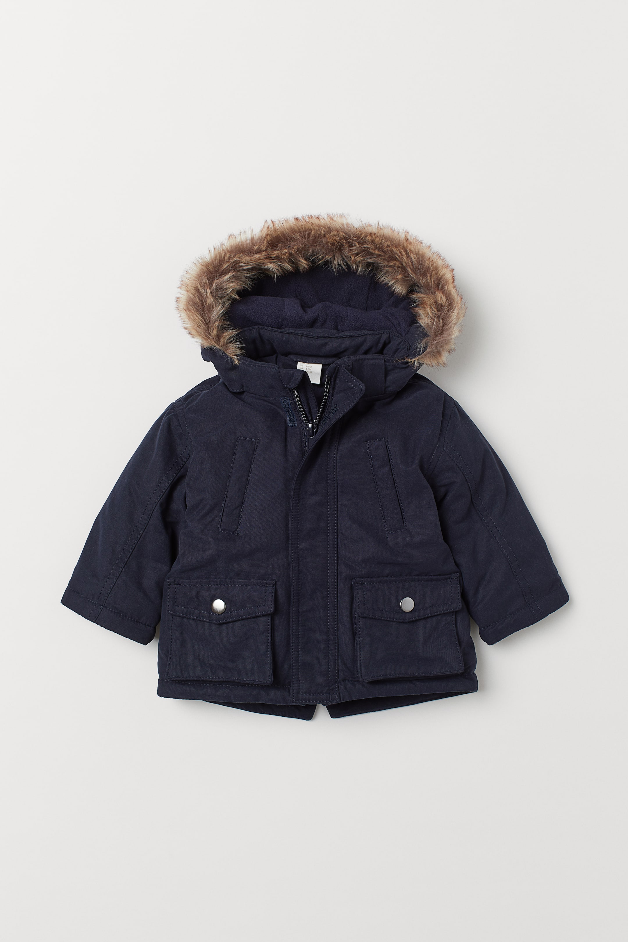 View larger image: Padded parka - Dark blue - Kids | H&M AU 1