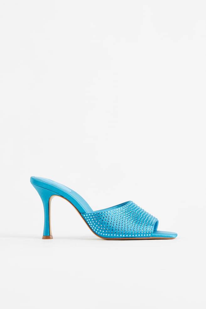 Mules à strass - Turquoise - 4