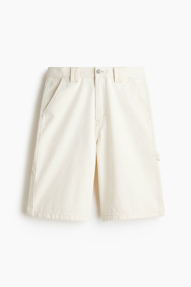 Oversized Carpenter Shorts - Cream/Denim blue/Denim black - 1