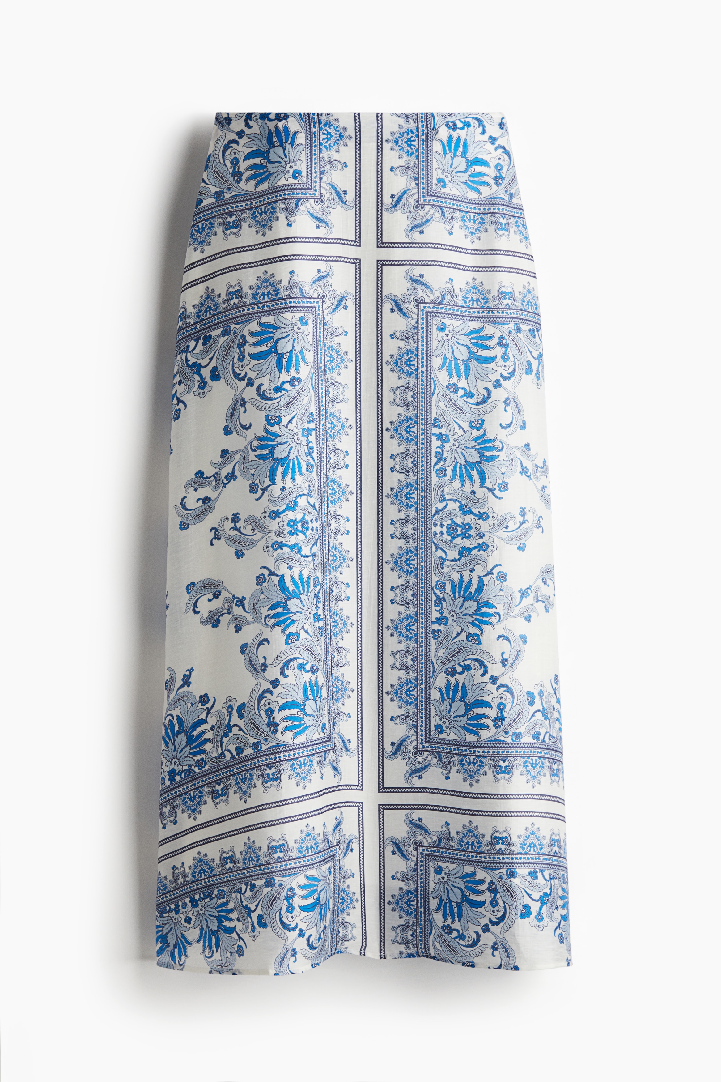 Voluminous maxi skirt - White/Paisley-patterned/Black/Floral