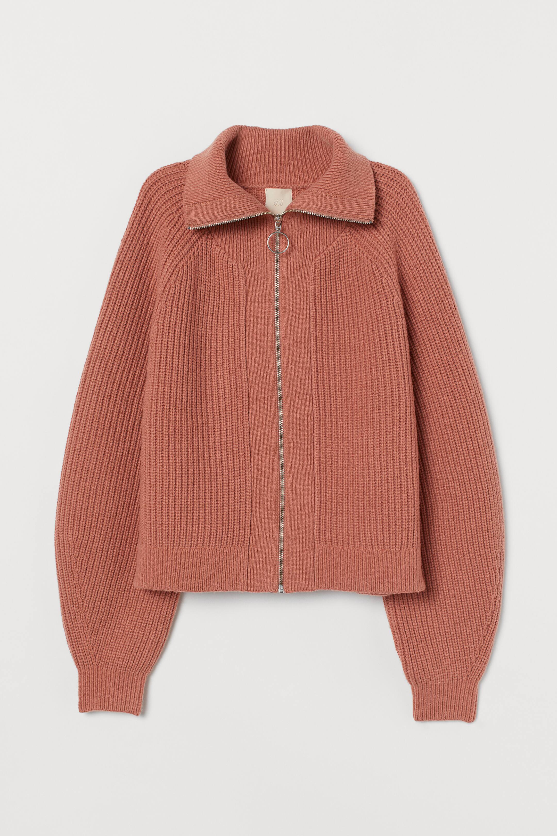 Kastiger Cardigan aus Wollmix Apricot Ladies H&M DE