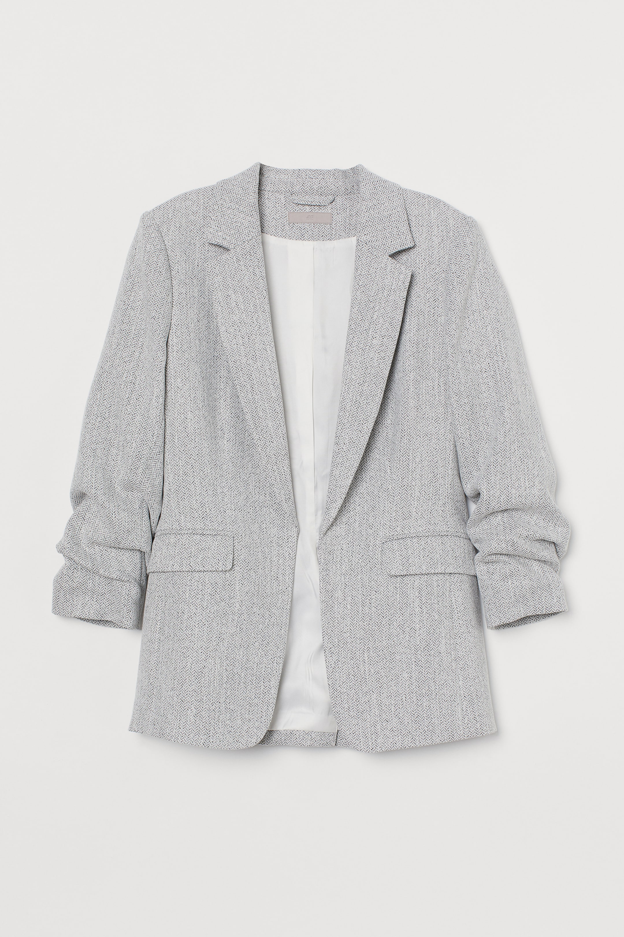 Blazer med rynkede ermer