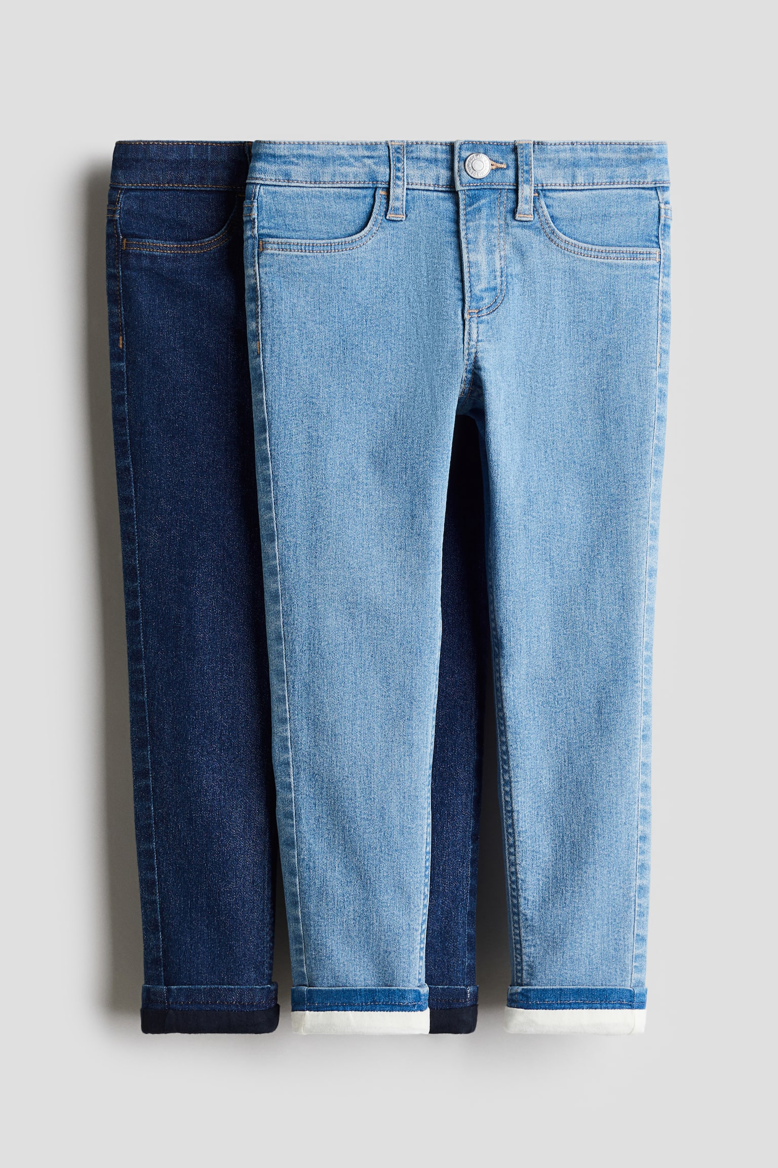 Lined Skinny Fit Jeans - Denim blue/Denim blue/Black - 1