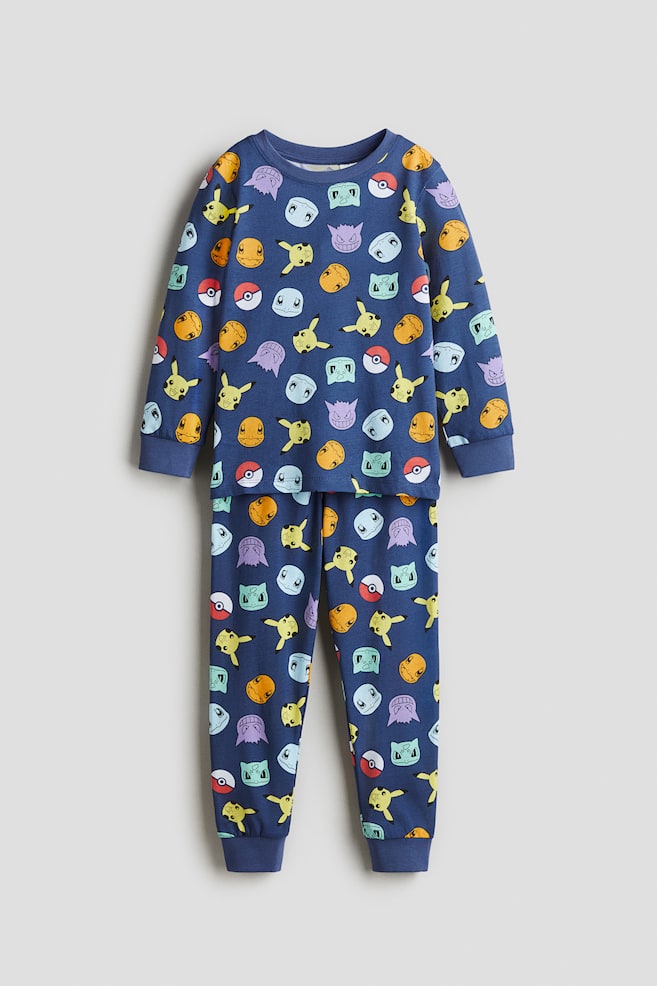 Printed cotton jersey pyjamas - Blue/Pokémon/Cream/Marvel Comics/Blue/Sonic the Hedgehog/Grey/Sonic the Hedgehog/Blue/Spider-Man/White/Pokémon/Light green/PAW Patrol/Light grey/Batman/White/Marvel/Blue/Spider-Man/Light beige/PAW Patrol/Light grey marl/Hot Wheels/White/Spider-Man/Grey marl/Spider-Man/Black/Marvel Comics - 1