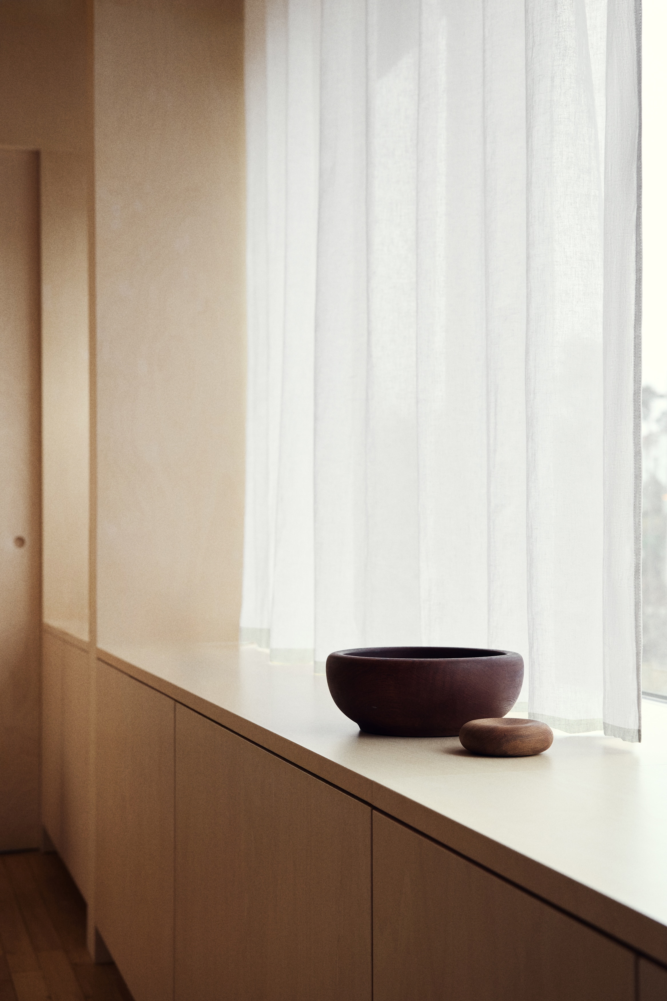 2-Pack Linen-Blend Curtain Panels - White/Beige/Beige