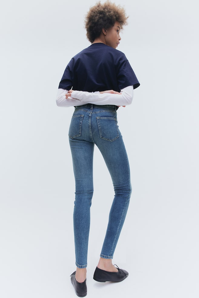 Skinny High Jeans - Denimblå/Lysegrå/Sort/Denimblå/Sort/Hvid/Grå/Lys denimblå/Grå/Brun/Mørk denimblå - 4
