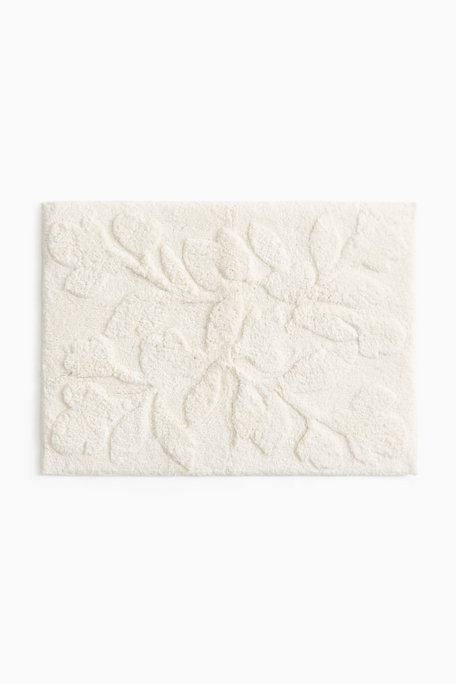 Tufted cotton bath mat - White - 1