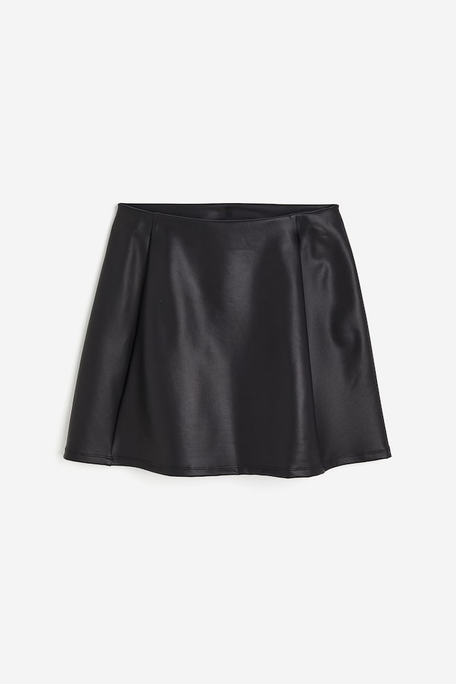 Pleated A-line skirt - Black - 2