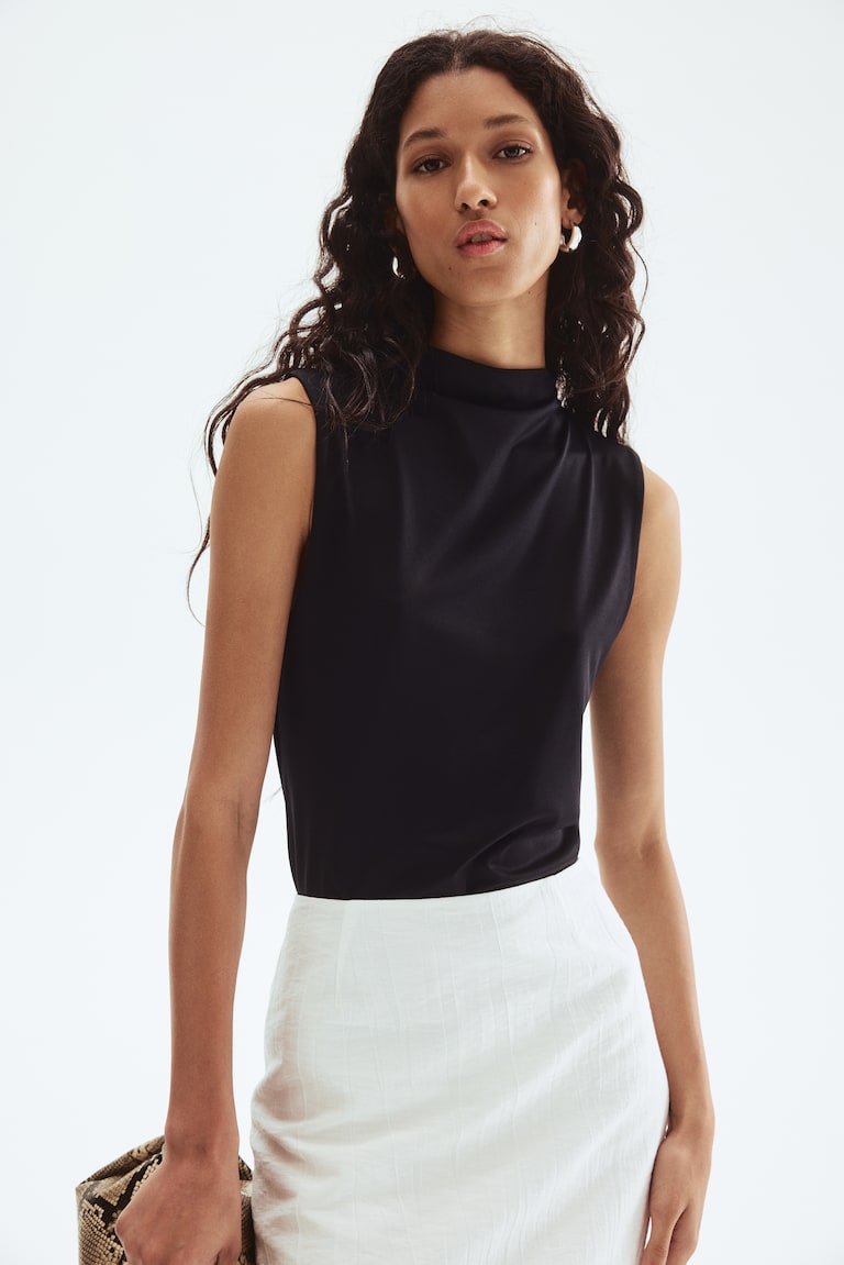 Mock Turtleneck Apple Turtleneck Microfiber Mock Turtleneck Top