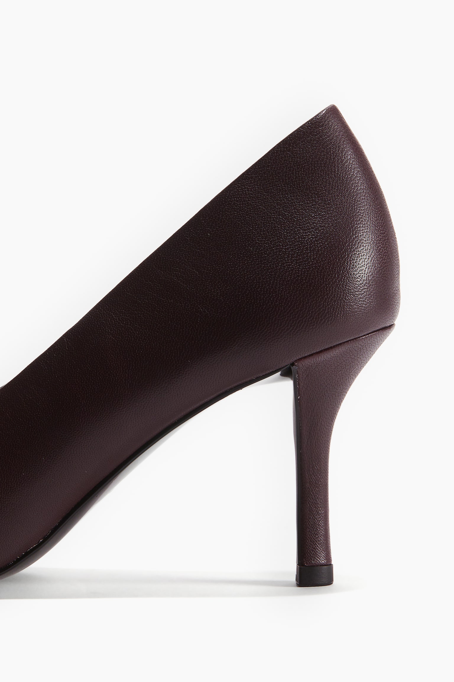 Leather Pumps - Burgundy/Black - 4