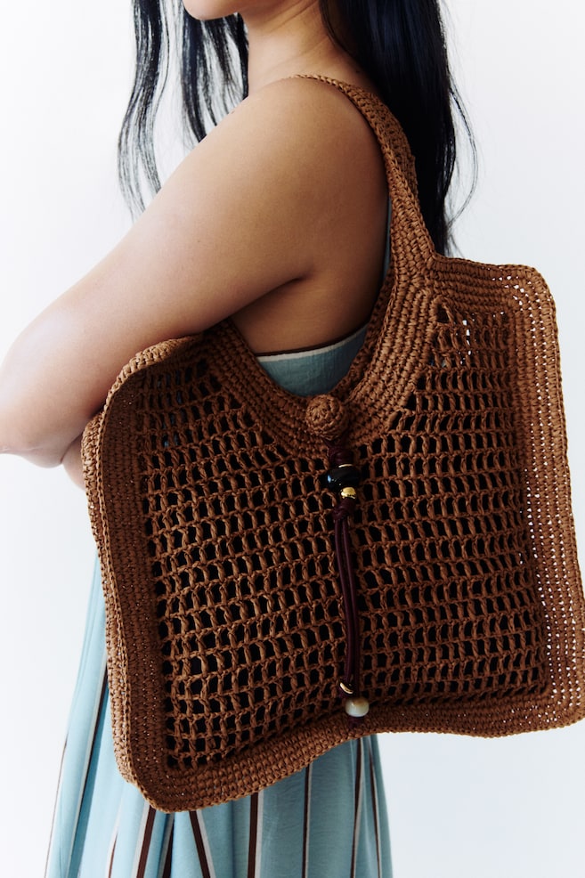 Straw Tote Bag - Dark beige/Beige - 2