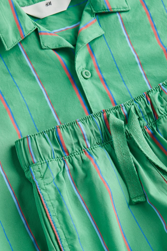 2-piece cotton set - Green/Striped - 5