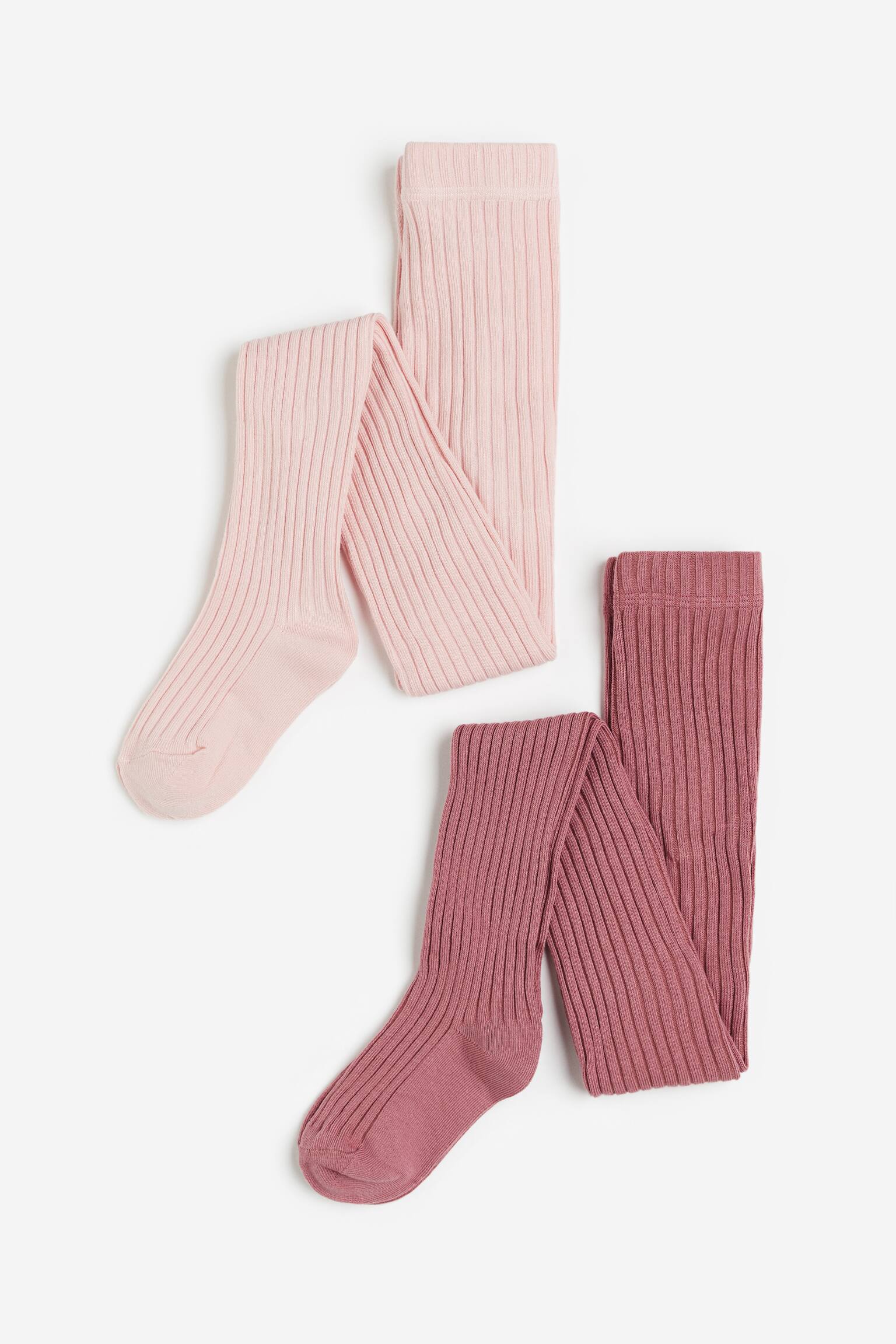 Bộ 2 quần tất dệt mảnh - Màu hồng đậm/Hồng nhạt - 1