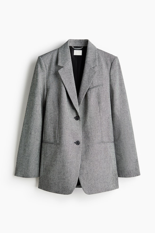 Blazer long - Gris chiné - 1