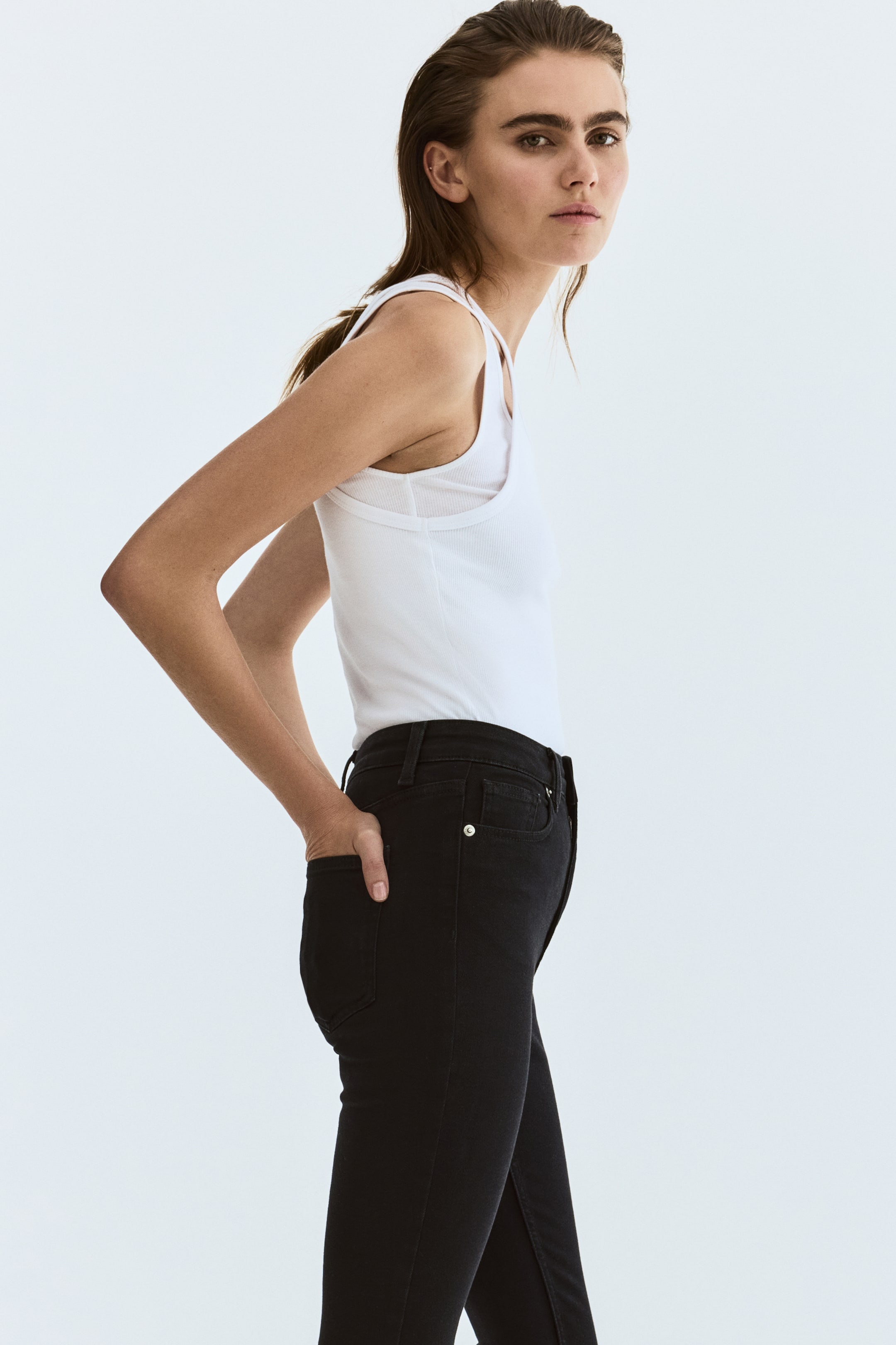 Women's Denim black Skinny High Waist Jeans | H&M US