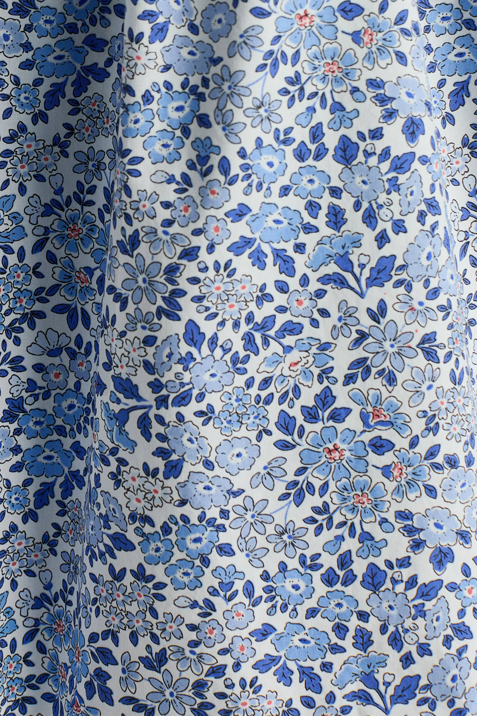 Printed cotton dress - Blue/Floral - 2