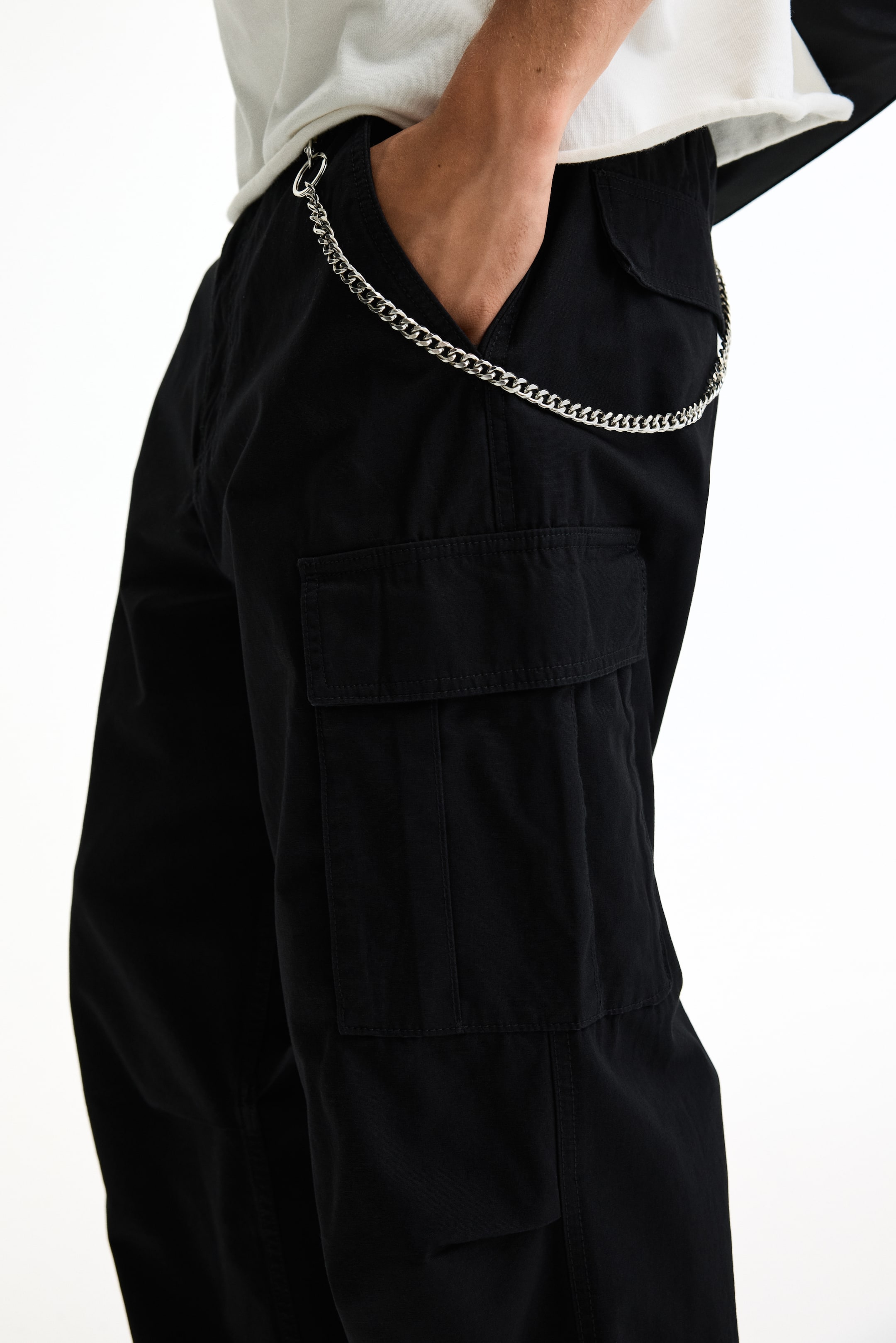 Мужские брюки H&M Relaxed-Fit Cargo Pants — фото 5
