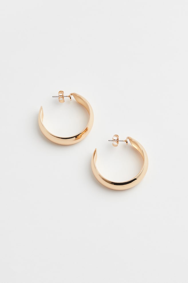 Hoop earrings - Gold-coloured - 2