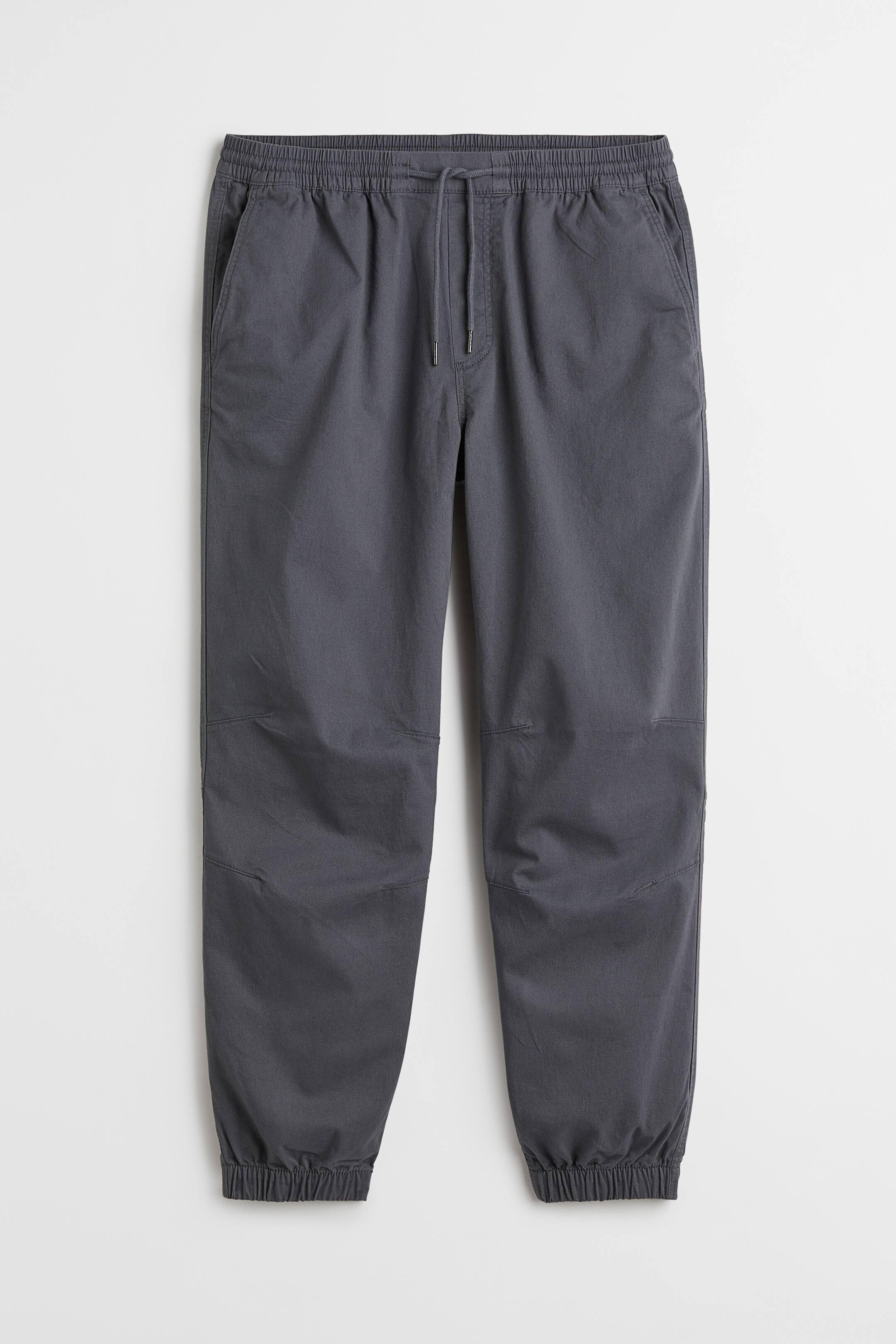 View larger image: Regular Fit Twill Joggers - Dark grey - Men | H&M AU 1