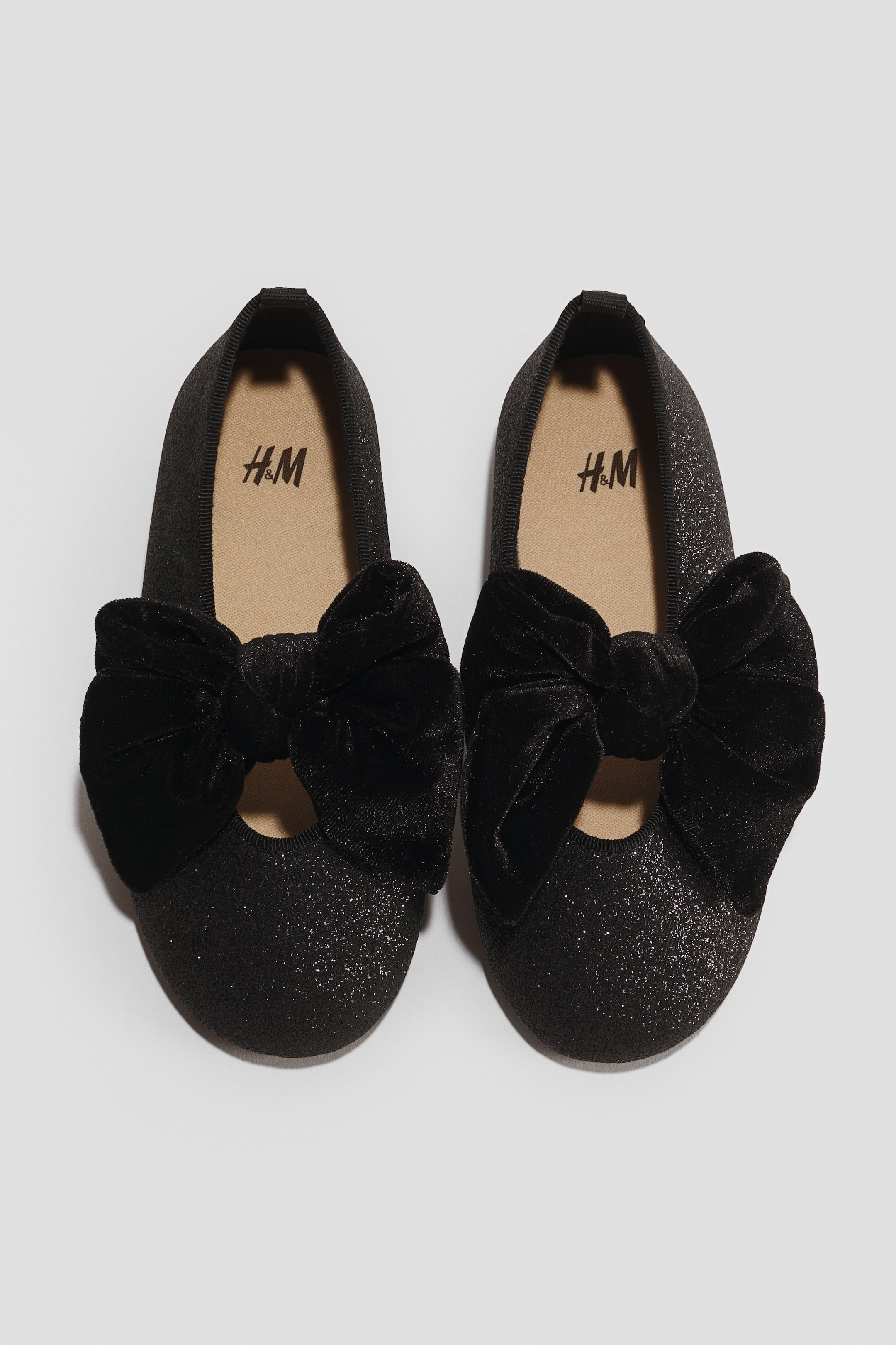 View larger image: Bow-detail ballet pumps - Black - Kids | H&M 1