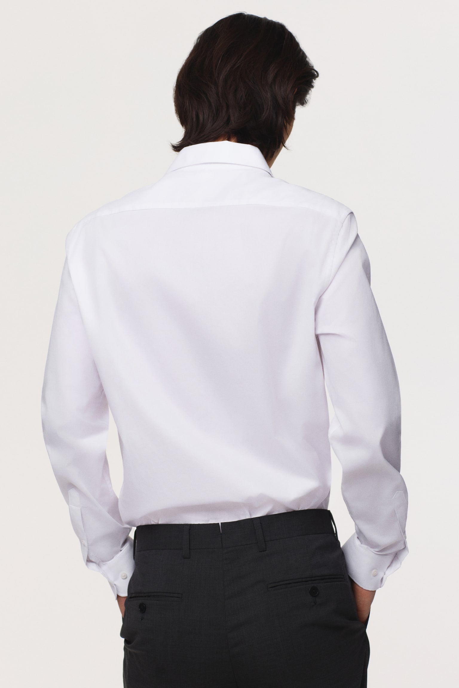 Slim Fit Cotton shirt - White/Black/Blue - 6