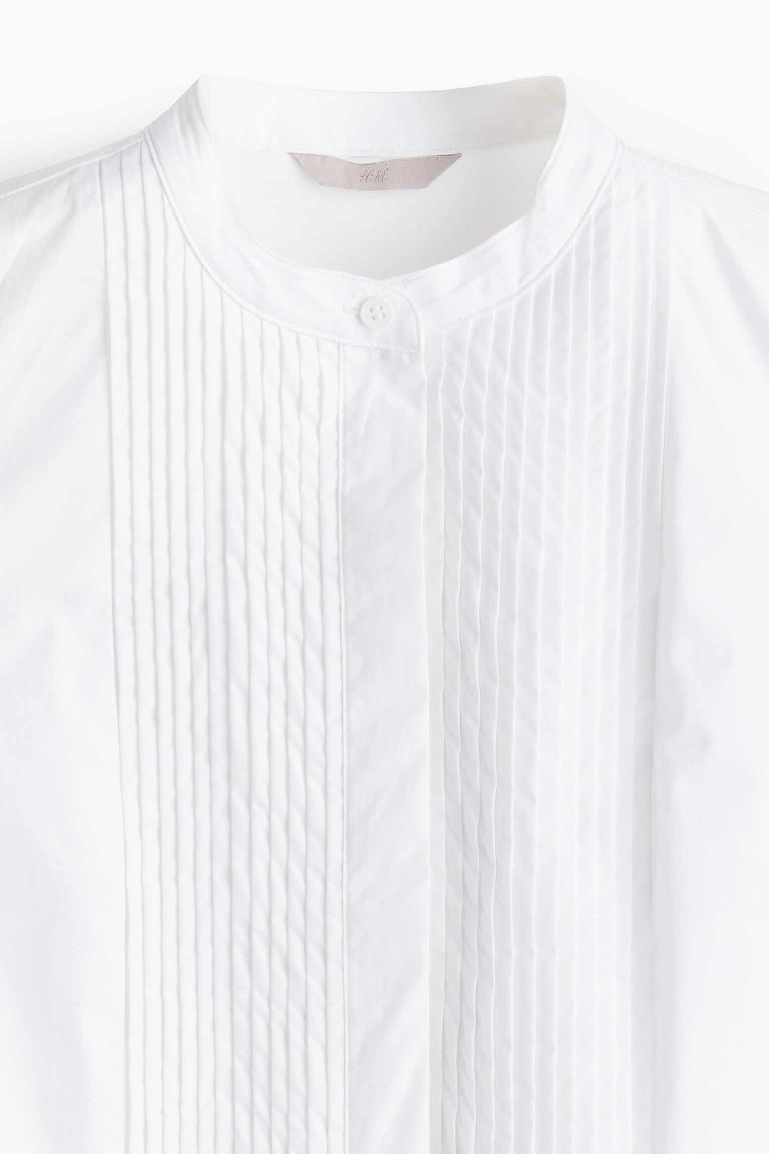 Poplin Tuxedo Shirt - White - 5