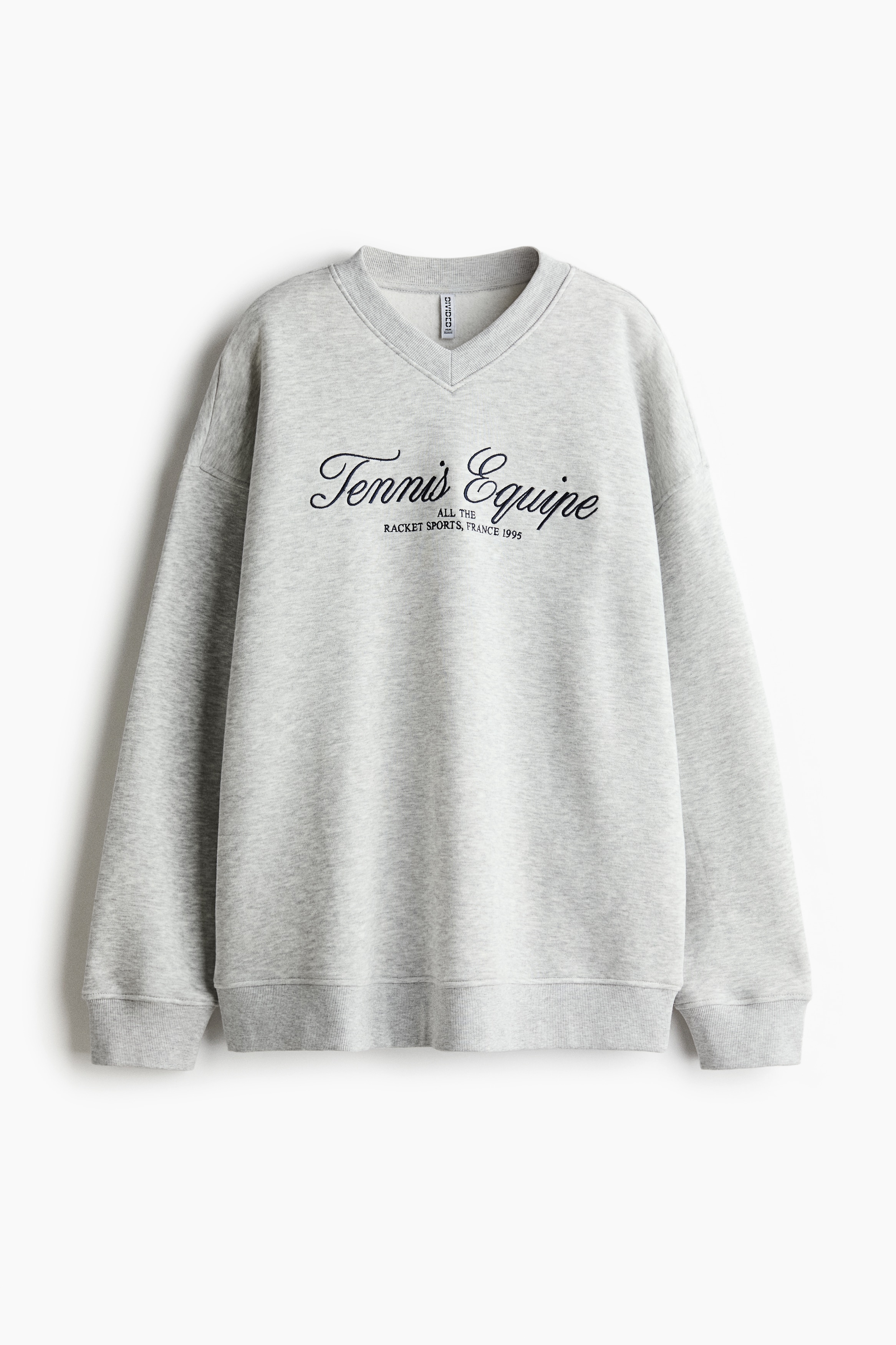 Oversized V-neck sweatshirt - Grey marl/Tennis Equipe/Dusty green/A.T.H.L/Dark grey/Long beach