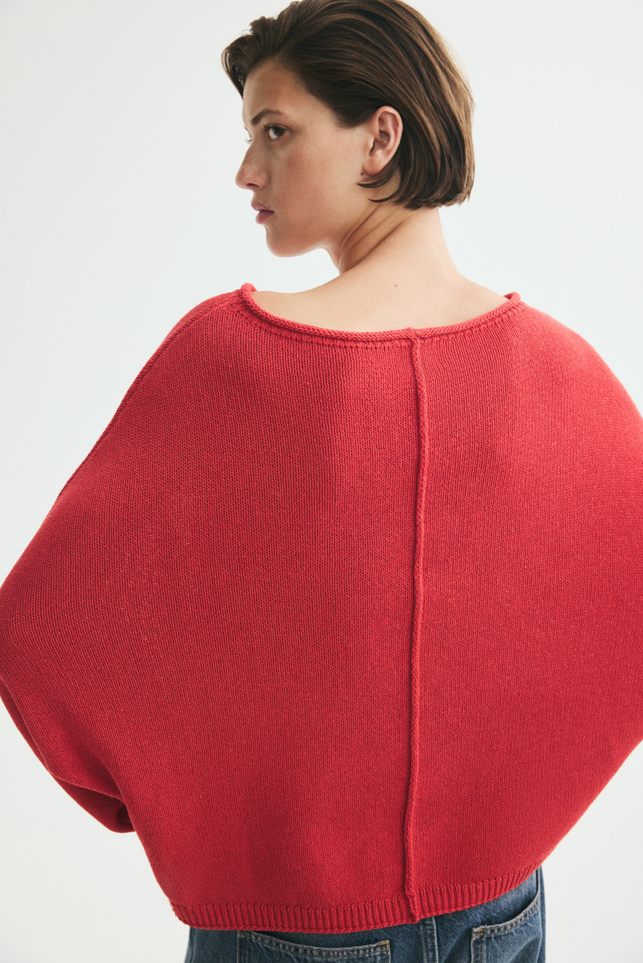 Batwing-Sleeved Sweater