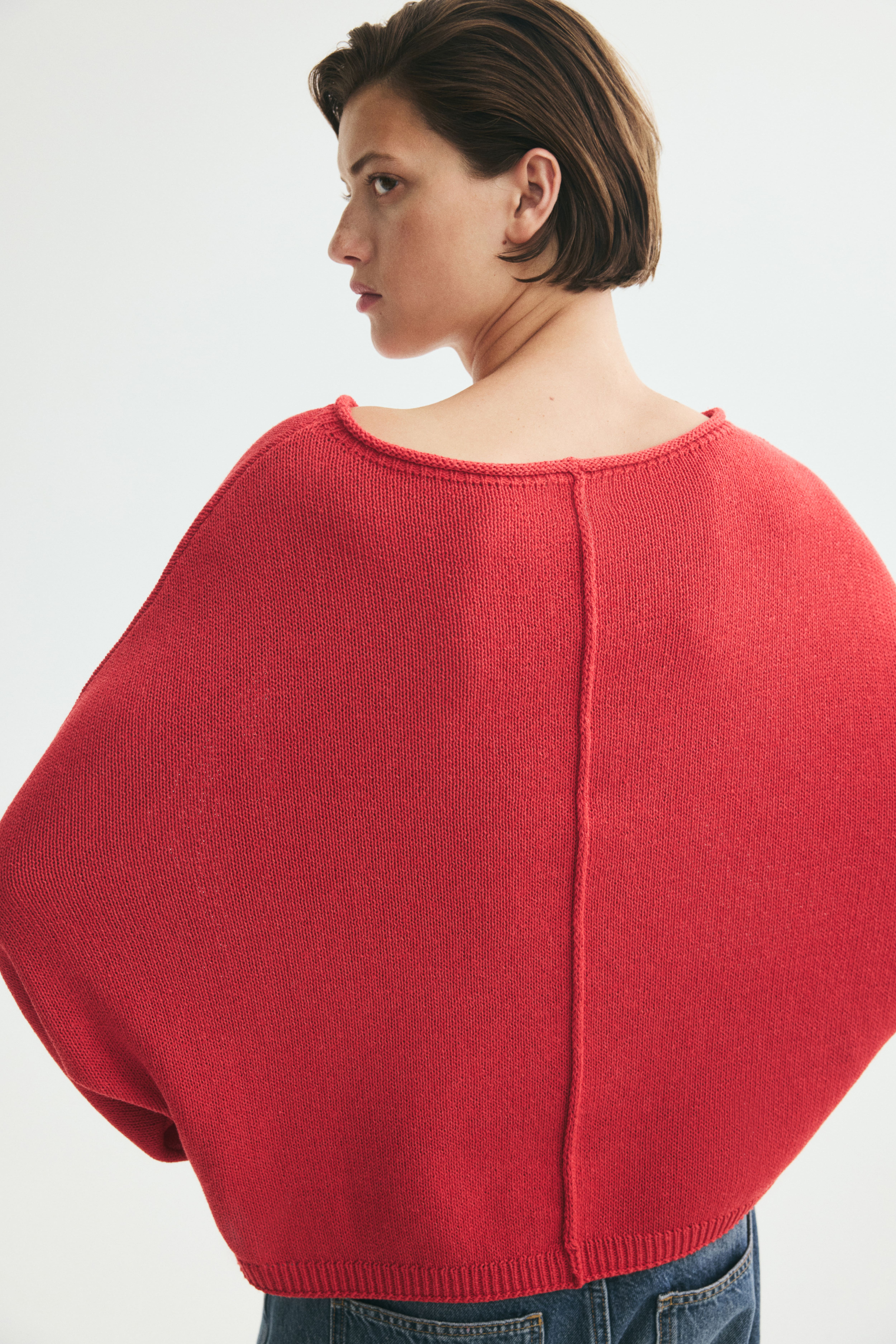 Batwing-Sleeved Sweater