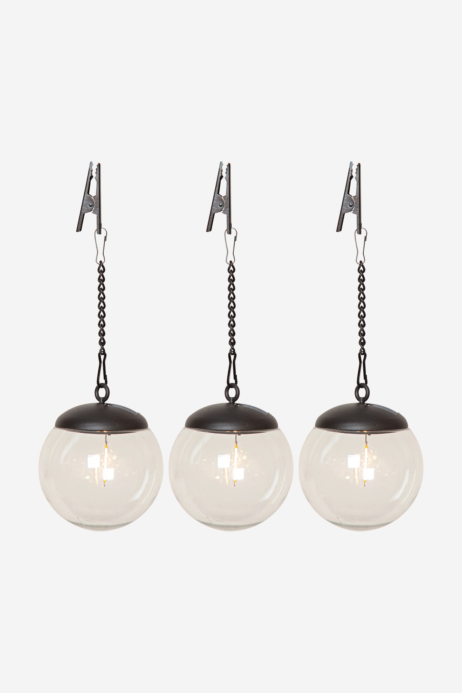 Globe Decoratie Op Zonnecellen 29 Cm - Transparant