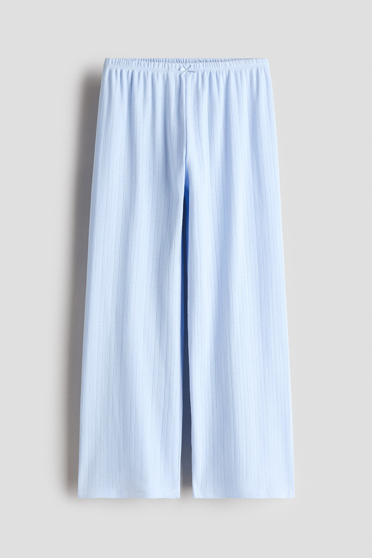 Pointelle pyjama bottoms - Light blue