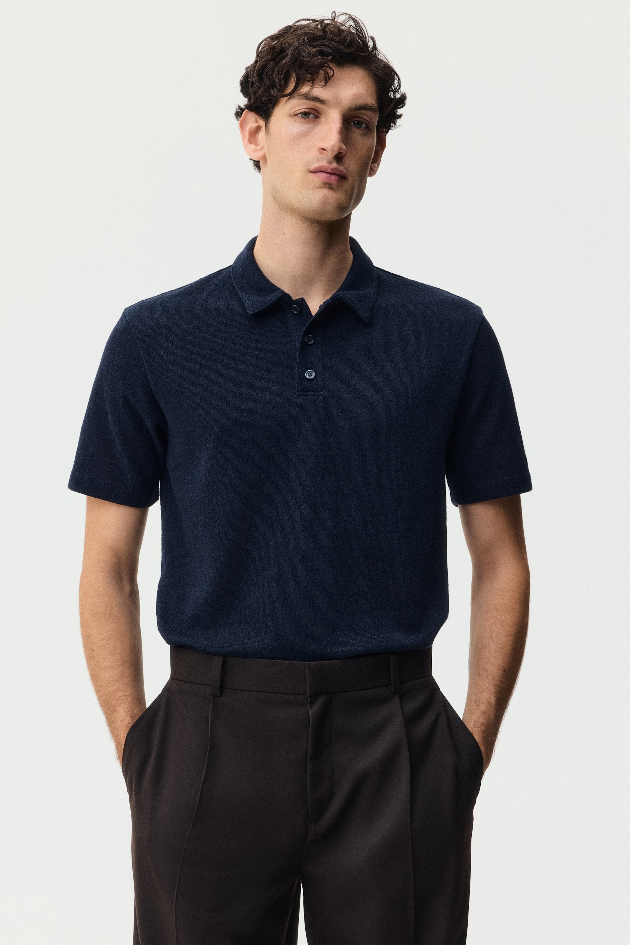 View larger image: Regular Fit Polo shirt - Dark blue - Men | H&M US 1