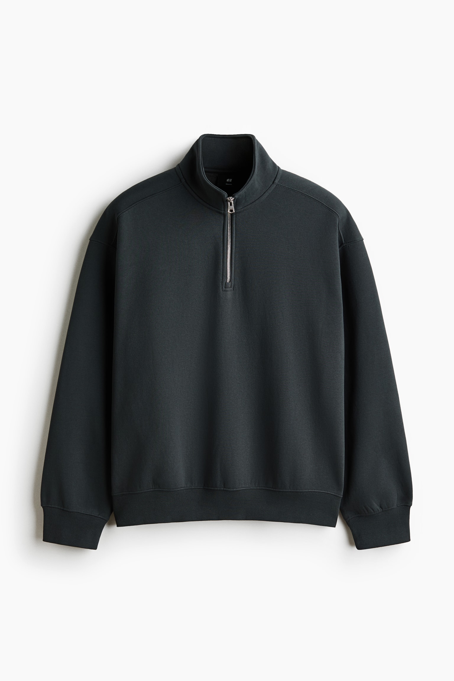 Loose Fit Zip-top sweatshirt - Dark grey/Cream/Grey marl/Black/White/Dark plum purple - 1