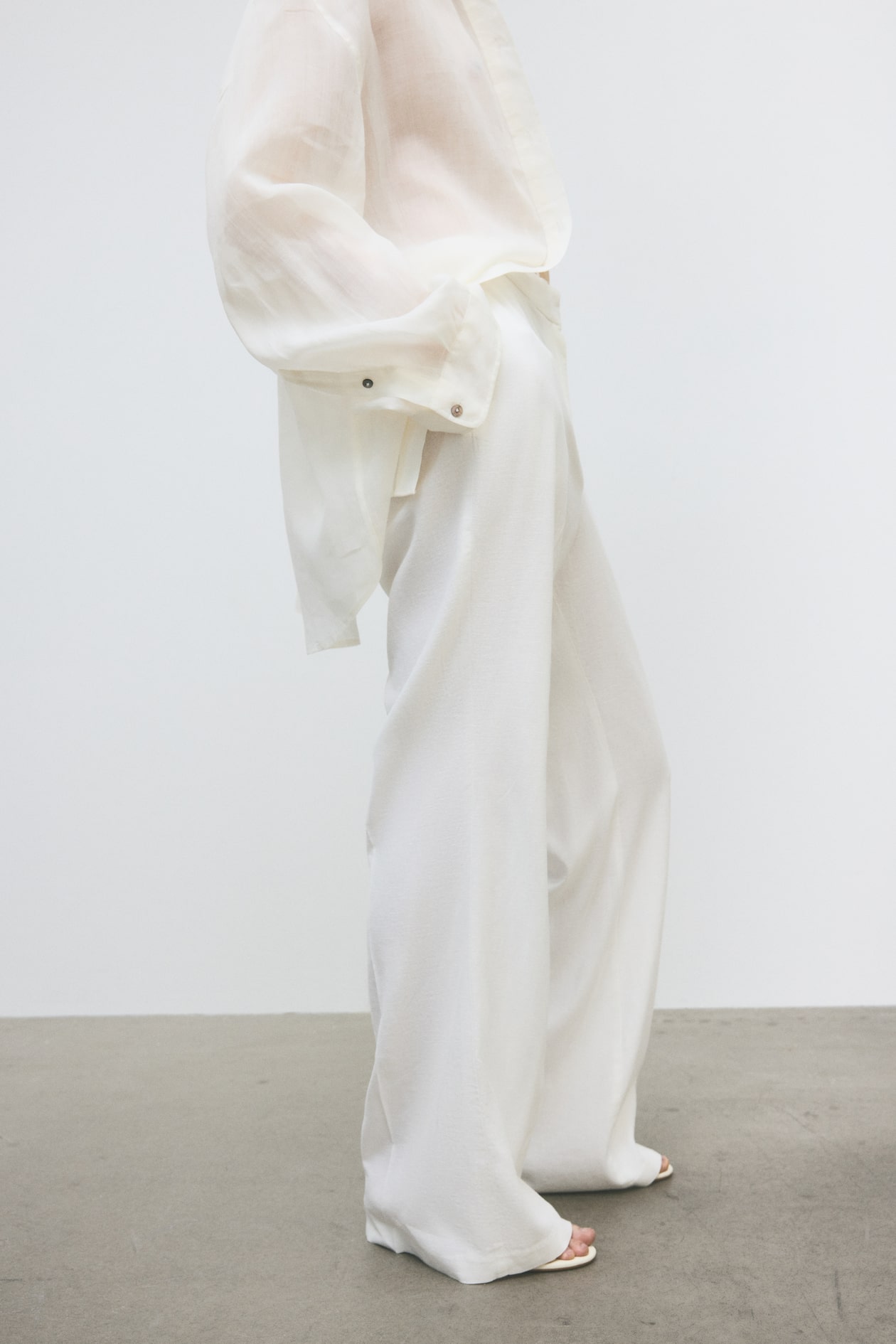Bootcut Linen-Blend Pants - image 2