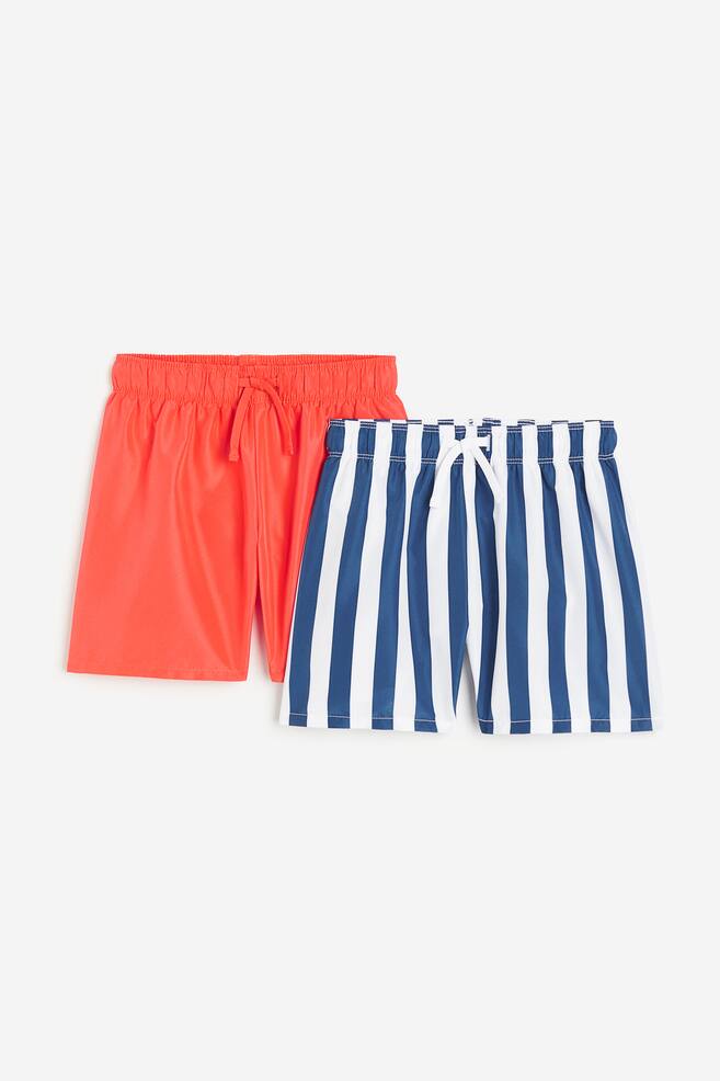 2-pack swim shorts - Coral/Striped/Green/Leaf print/Khaki green/Crocodiles/Dark blue/Tie-dye/dc/dc - 1