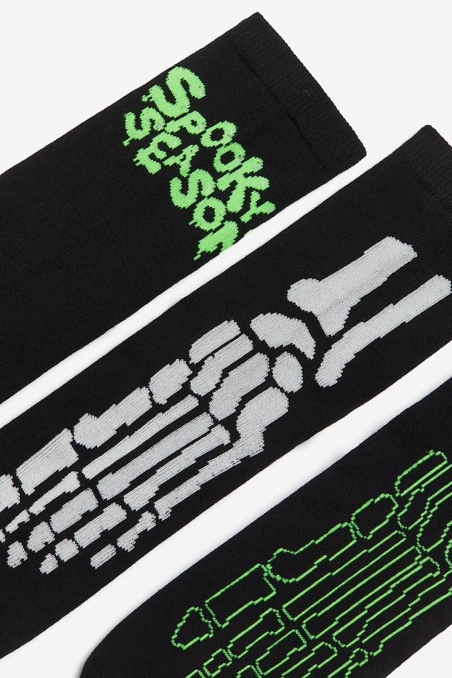 5-pack socks - Black/Skeleton/Green/Dinosaurs - 2