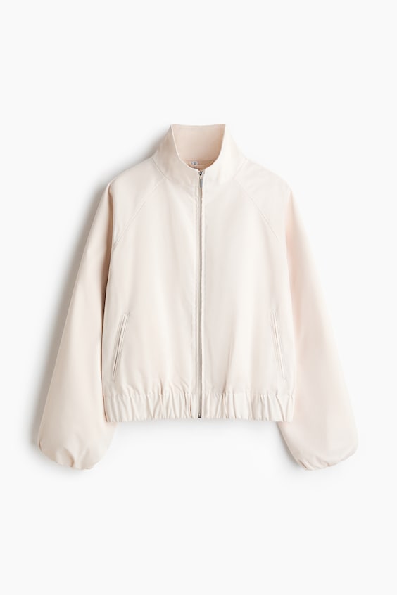 Женские куртки H&M Balloon-Sleeved Satin Jacket