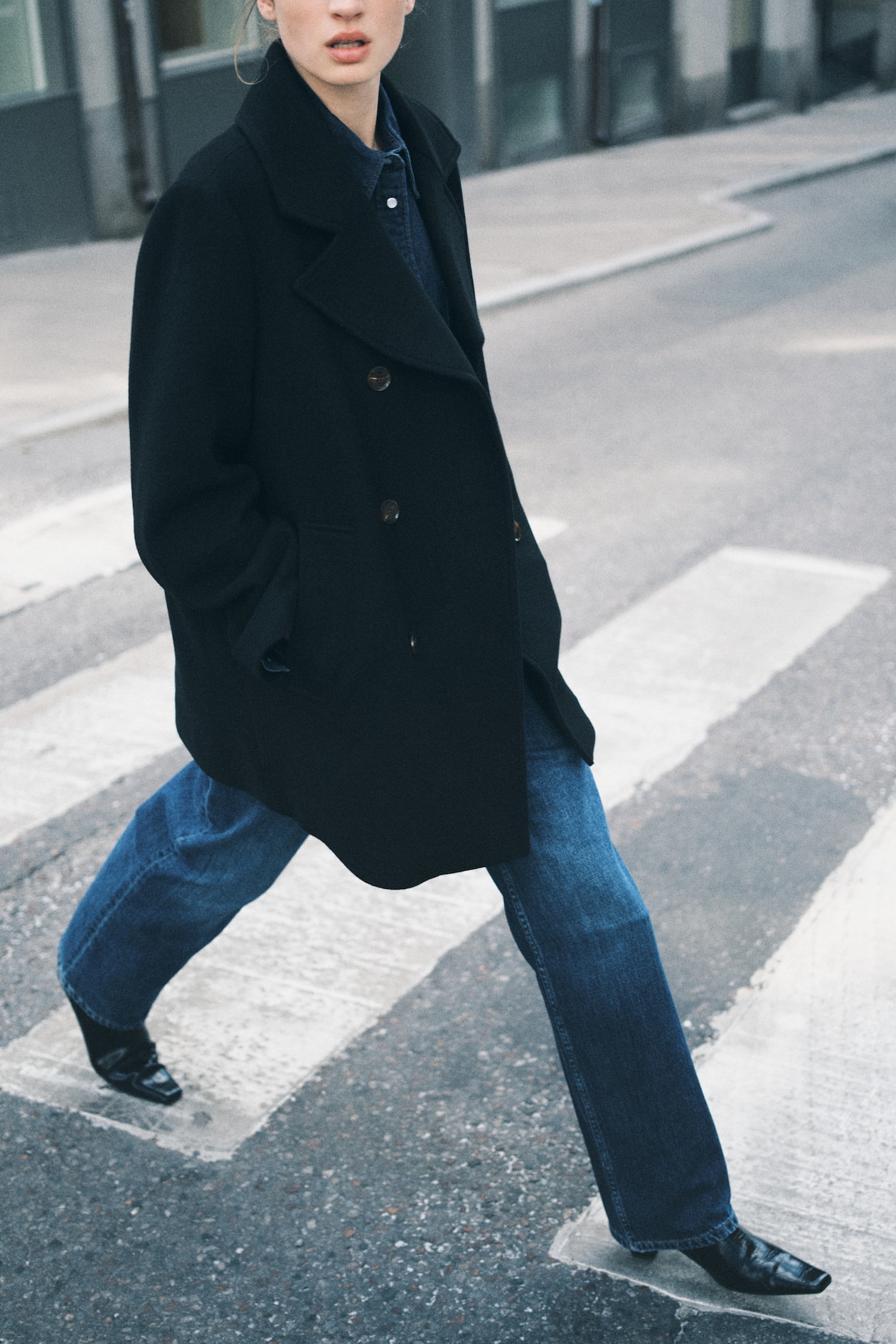 Double-Breasted Twill Coat - image 5