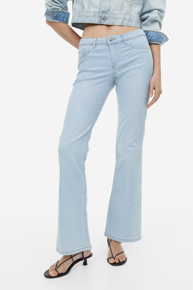 Bootcut Low Jeans - Light denim blue/Black/White - 7