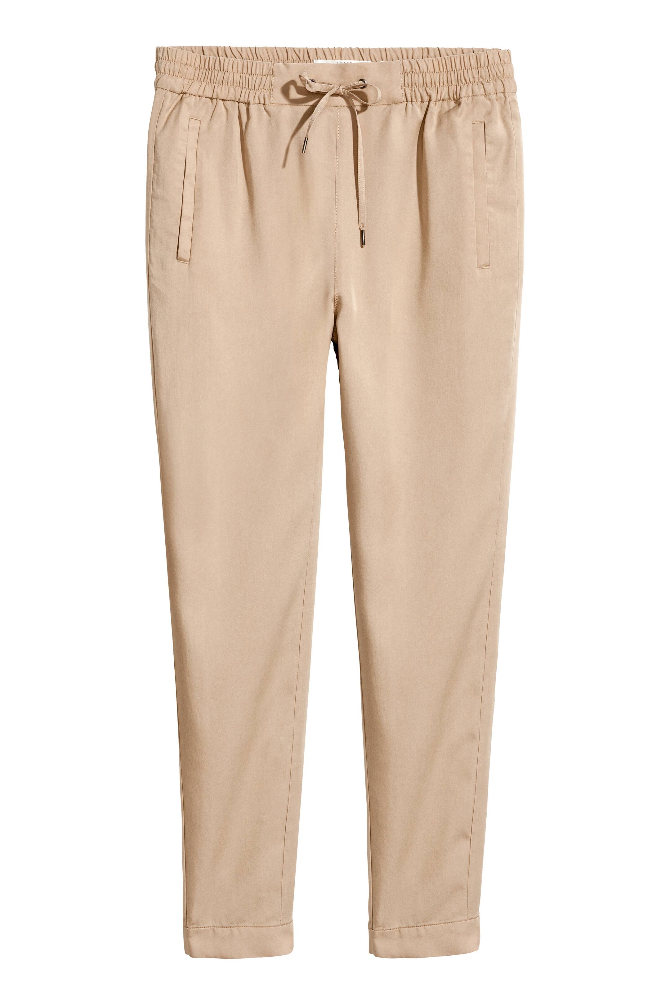 Se større billede: Pull on-bukser i lyocell - Beige - DAME | H&M DK 1