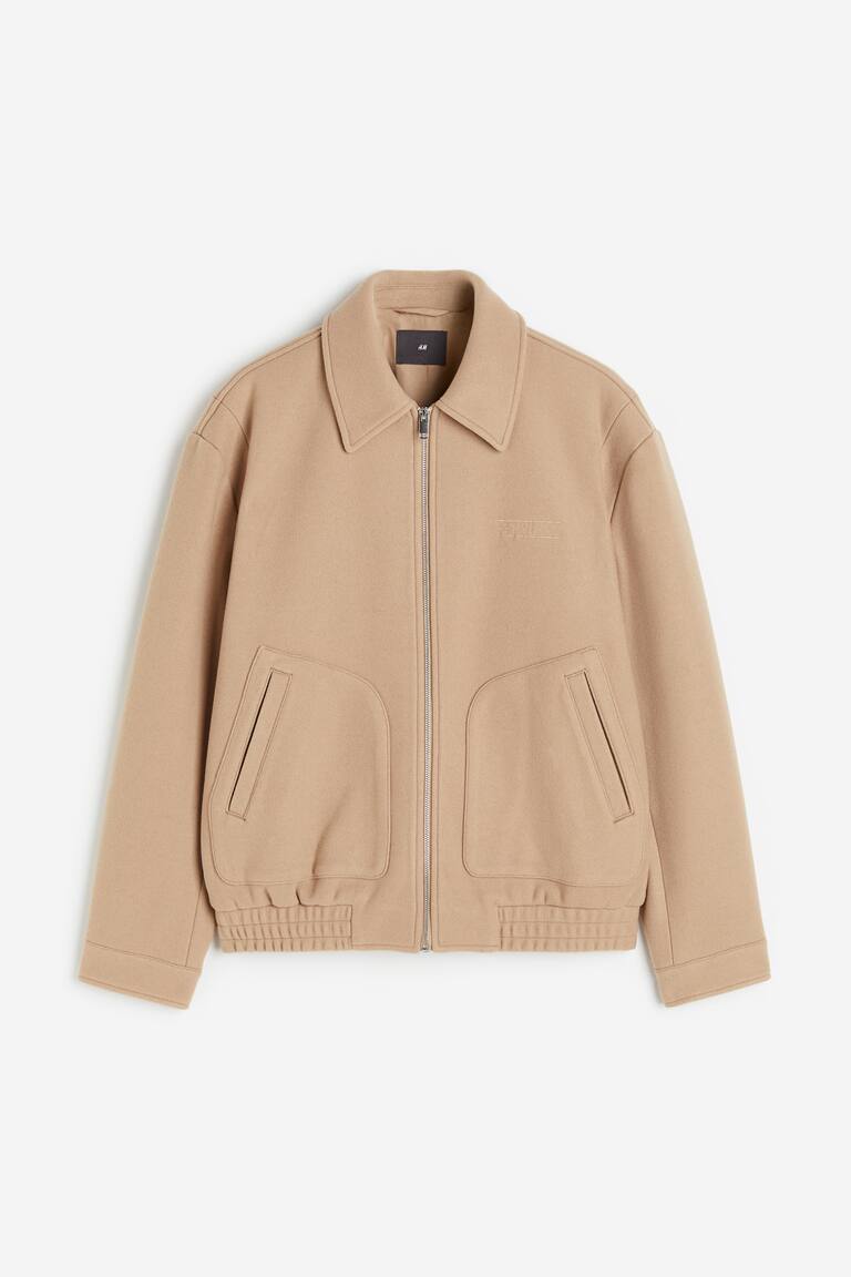 ルーズフィット フェルトジャケット - ライトベージュ - Men | H&M JP